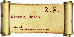 Kiszely Helén névjegykártya